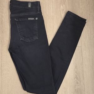 7 For All Mankind The Skinny Black Women's Jeans Size 26